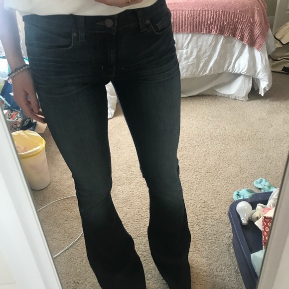 J Brand Dark Wash Flare Jeans - Picture 3 of 8